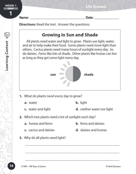 180 Days™: Science, Earth and Space Science for 2nd Grade Practice Workbook for Classroom and Home, Cool and Fun Practice Created by Teachers (180 Days of Practice) - CharlottesWebTheChildrensBookStore.comCharlottesWebTheChildrensBookStore9781425814083