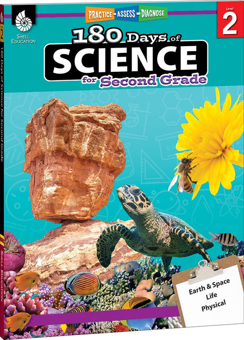 180 Days™: Science, Earth and Space Science for 2nd Grade Practice Workbook for Classroom and Home, Cool and Fun Practice Created by Teachers (180 Days of Practice) - CharlottesWebTheChildrensBookStore.comCharlottesWebTheChildrensBookStore9781425814083