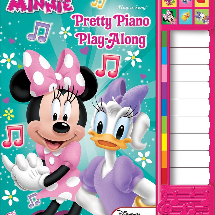 Disney Minnie Mouse - Pretty Piano Play-Along Song Board Book with Built-in Keyboard - PI Kids