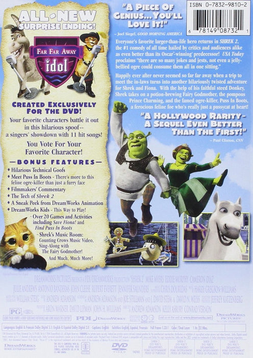 Shrek 2 (Full Screen Edition) - CharlottesWebTheChildrensBookStore.comCharlottesWebTheChildrensBookStore678149087321