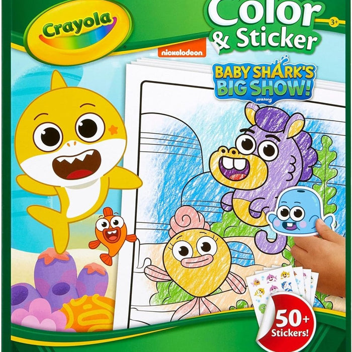 Crayola Baby Shark Coloring Pages and Stickers, Gift for Kids, Ages 3, 4, 5, 6 Color & Sticker - CharlottesWebTheChildrensBookStore.comCharlottesWebTheChildrensBookStore071662208134