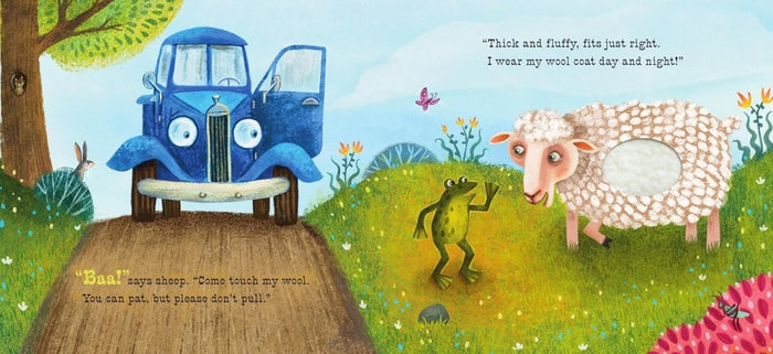 Little Blue Truck Feeling Happy: A Touch-and-Feel Book by Alice Schertle - CharlottesWebTheChildrensBookStore.comCharlottesWebTheChildrensBookStore9780063342705