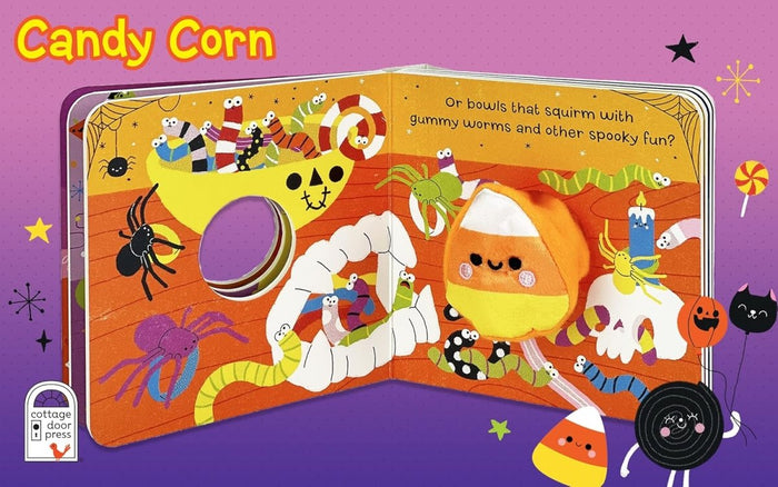 Candy Corn Kids Halloween & Thanksgiving Finger Puppet Board Book Ages 0-4 - CharlottesWebTheChildrensBookStore.comCharlottesWebTheChildrensBookStore9781646381944